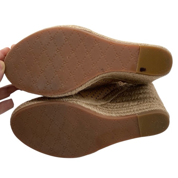 Johnston & Murphy Mandy Leather Wedge Sandals Sz 10 Brown Lace Up Espadrille - Picture 10 of 12